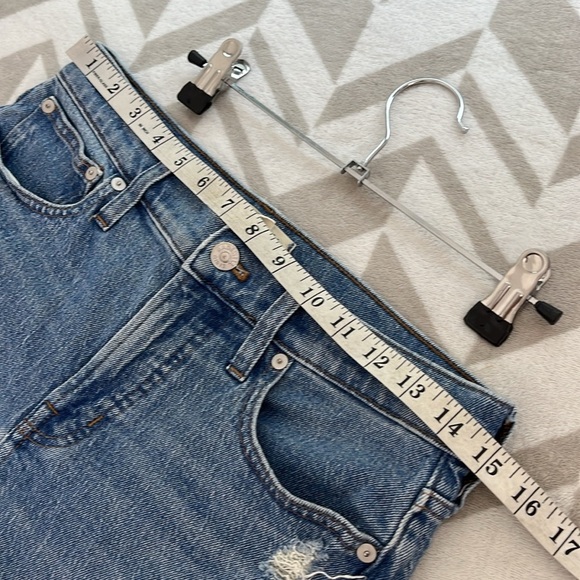 Madewell Mid-Rise Perfect Vintage Jean in Ainsdale‎ Knee-Rip Edition size 26P - Picture 7 of 9